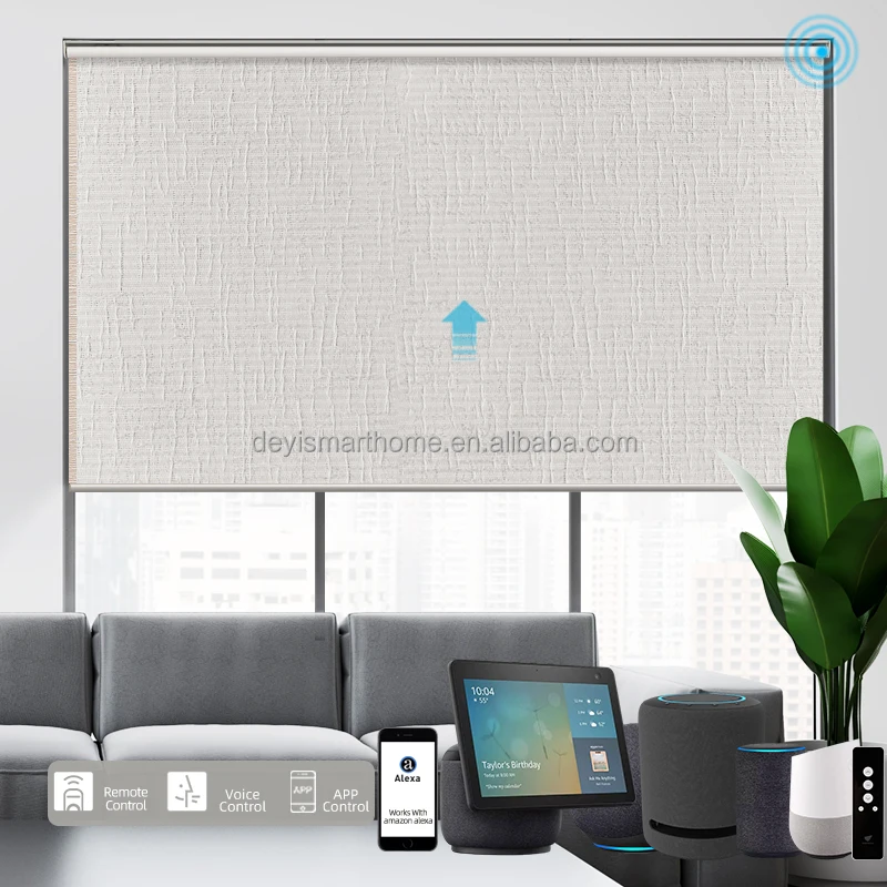 

Deyi Google Alexa Motorized Roller Shades Curtain Blind Wifi Smart Blinds, Customized color