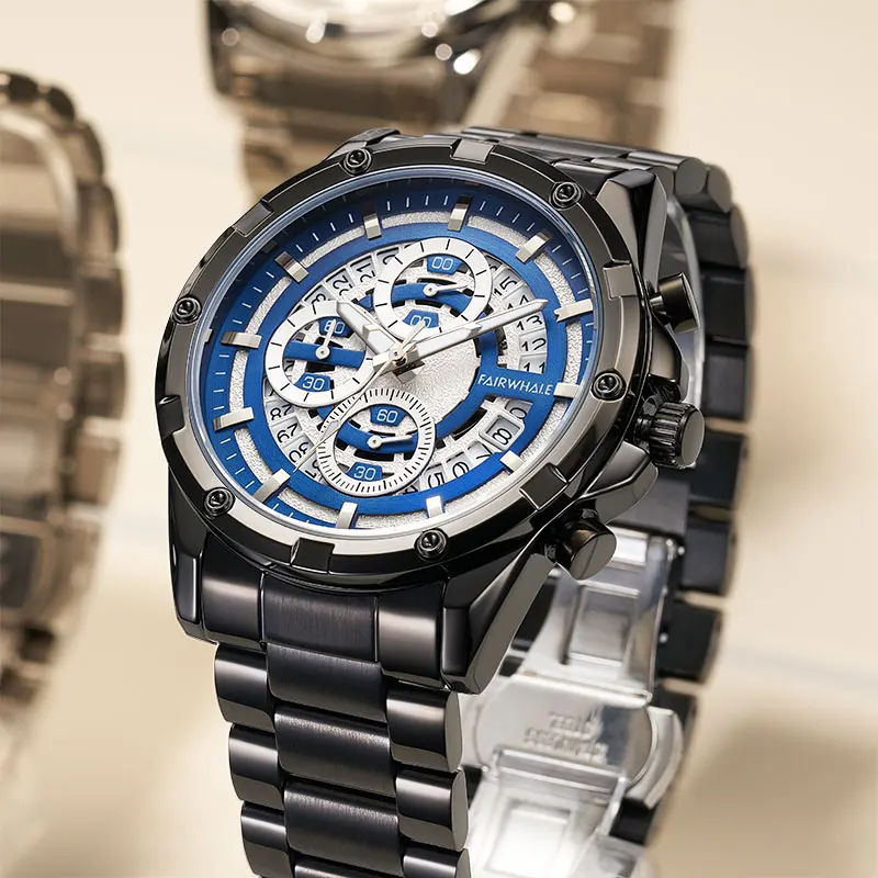 Fairwhale Fashion 3 Atm Waterproof Original Quartz Movement Luxury Men Watches