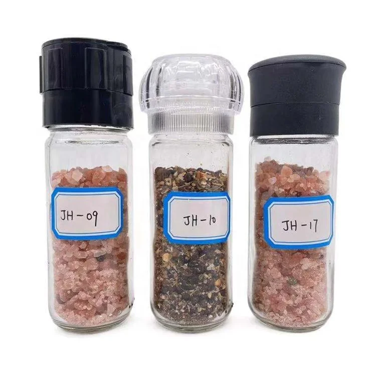 

100ml manual salt and pepper spice grinder mill cap with glass bottle