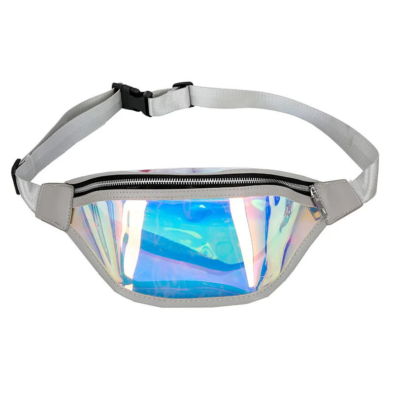 

OEM Factory Price Sports Waist Wholesale Fashion Outdoor PU Transparent Reflective Chest Bag