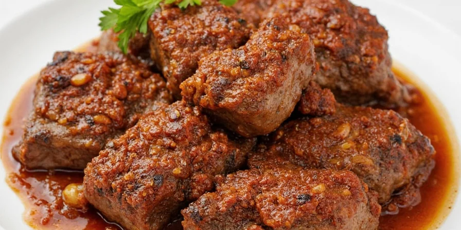 Grilled steak sizzling on the barbecue