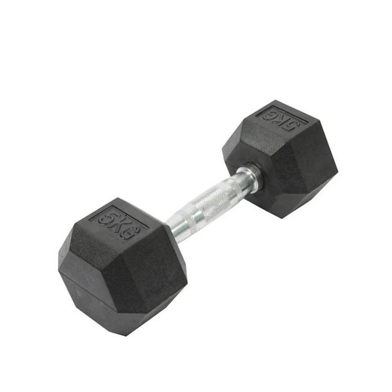 

China Fitness Power Free Weights Gym KGS LBS Cheap Price Rubber Hex Dumbbells Set for Sale