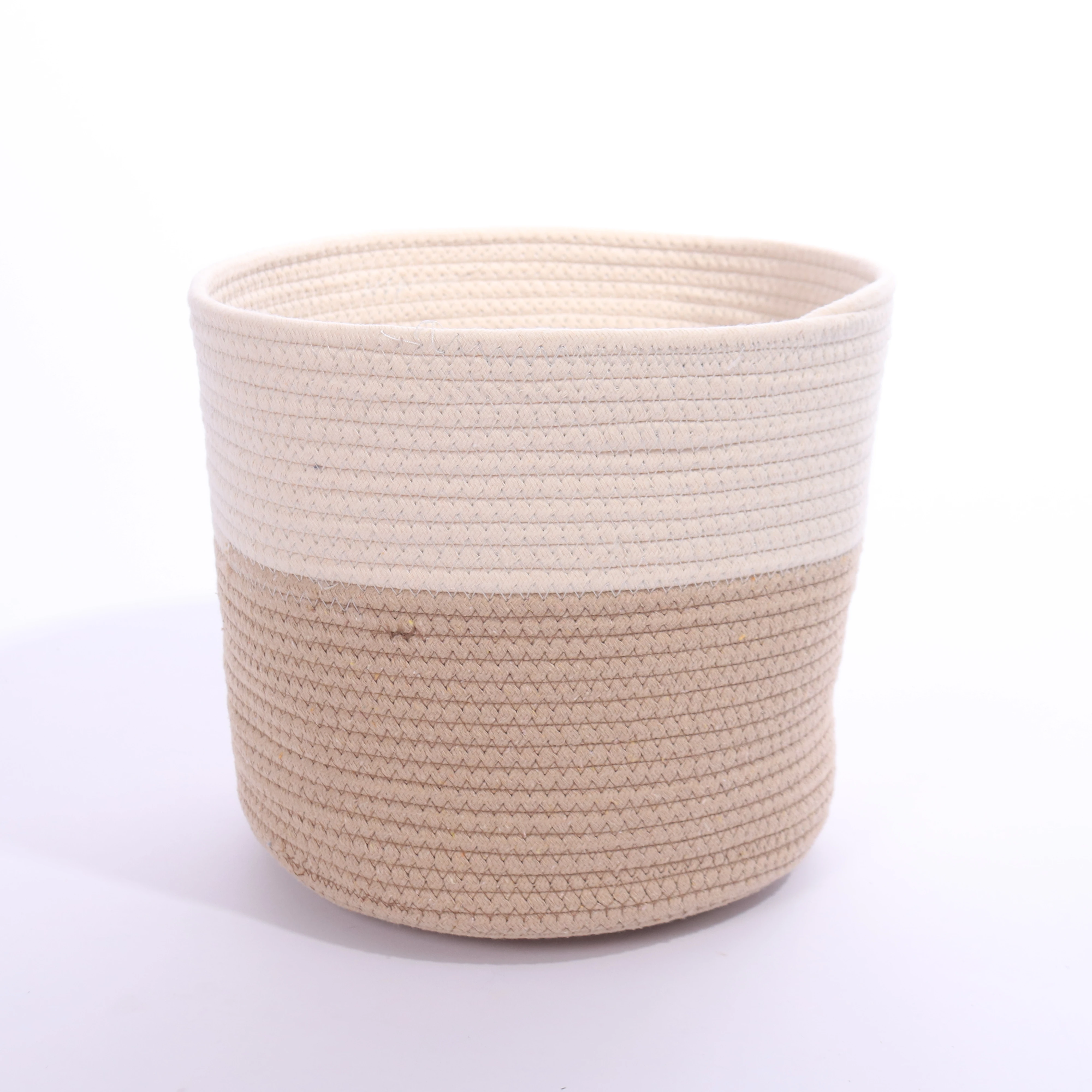 

Hot sale factory direct selling multi-function nice large home storage cotton rope basket, White, beige, orange, pink,etc