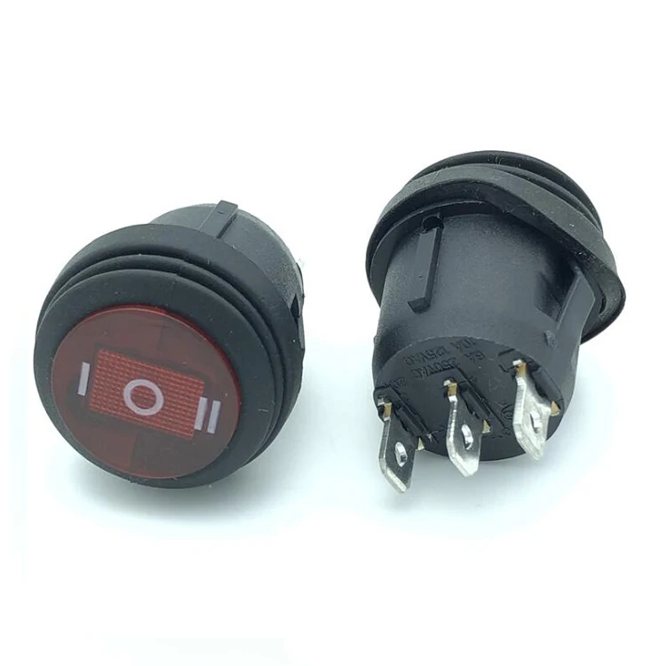 6 pin dpdt rocker switch 10(3)a 250vac t105 rocker switch cb enec17 red panel mount kcd3 boat rocker switch