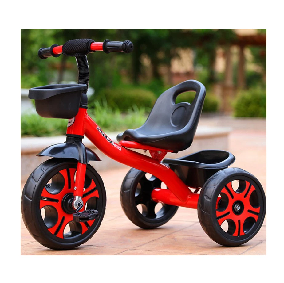 

Factory Children's Safe 3-wheels Bike Pedal Baby Tricycle New Fashion Walk Bike Bicycle for 1-6 Year-old Kid's, Blue/white/red/pink/black