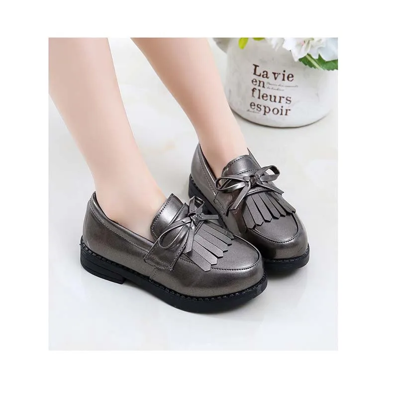 

Latest Design Hot Sale 3 Color Children Leather School Shoes For Girl Kids Casual Toddler Shoes, Customer's request