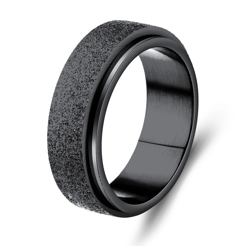 

Shenzhen rough surface multi color Titanium Steel Jewelry ring for woman
