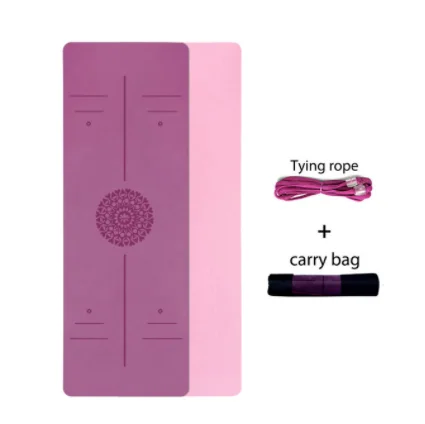 

180*57*0.6cm Yoga Mat TPE Non-slip Gymnastics Mat Pilates Workout Yoga Mat for Yoga Fitness Gym Home Yogamat with Strip Bag, Customized color