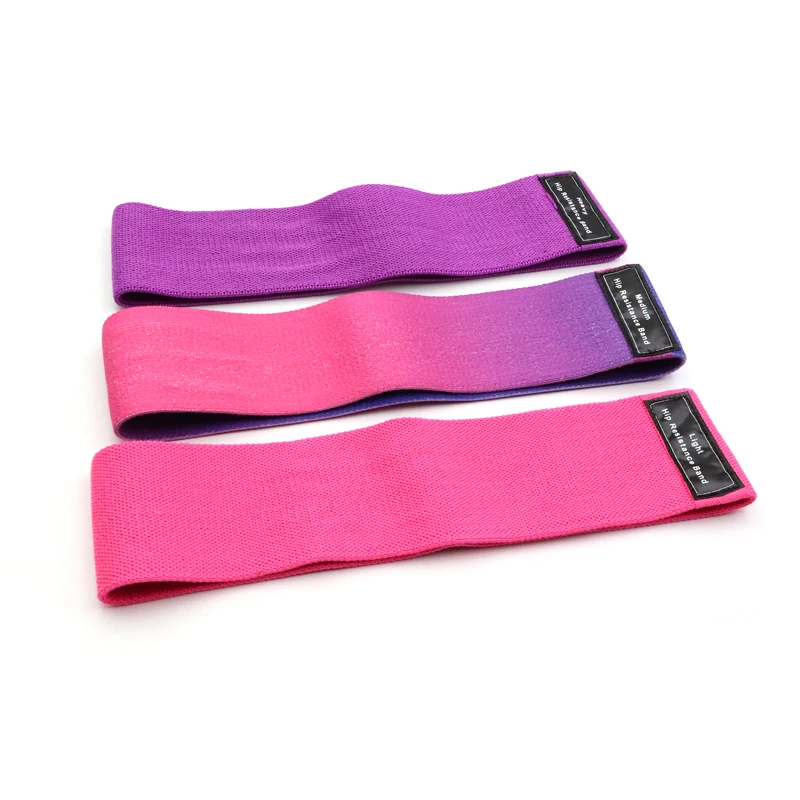 

Low MOQ Factory Price Wholesale Custom Color Logo Workout Elastic Fabric Glute Hip Resistance Bands Set