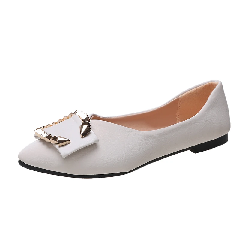 

2021 spring new casual flat-bottomed pointed temperament single shoes