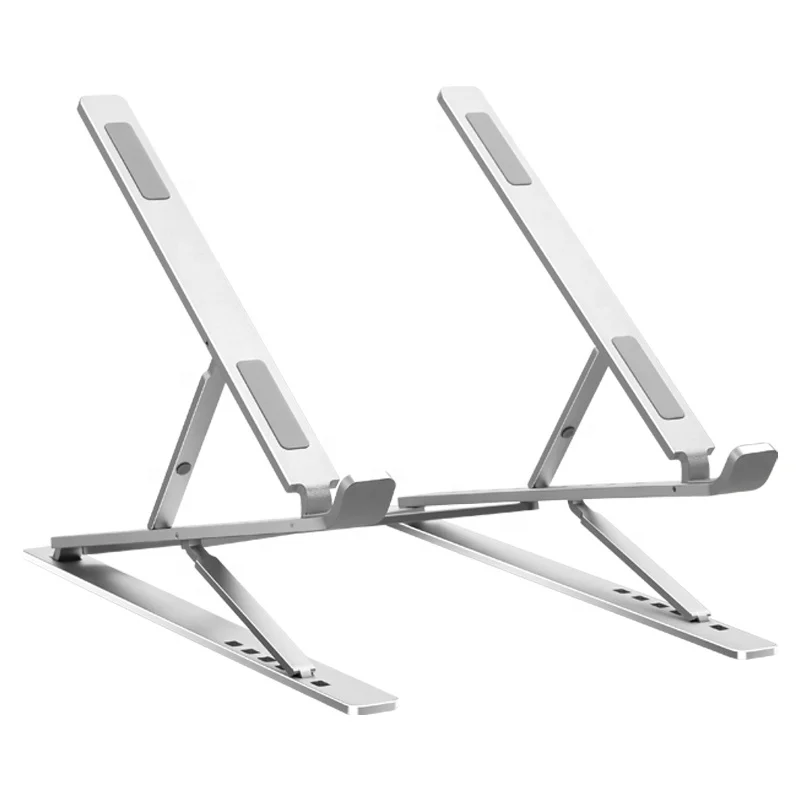 

Wholesale Adjustable Portable Vertical Notebook Aluminium Laptop Stand, Silver