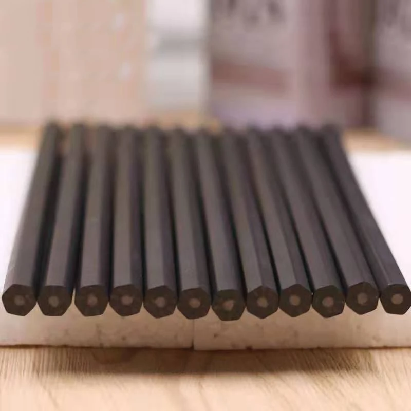 
Premium Quality 7 Inch Round Hexagonal Shape Custom Logo HB Wood Black Pencil 