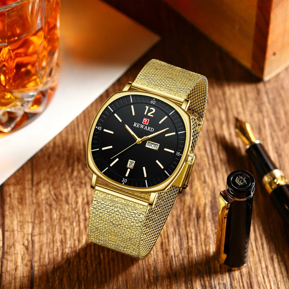 

Reward Watches Luxury Quartz Movement Watch Fashion Wristwatch Men Watch