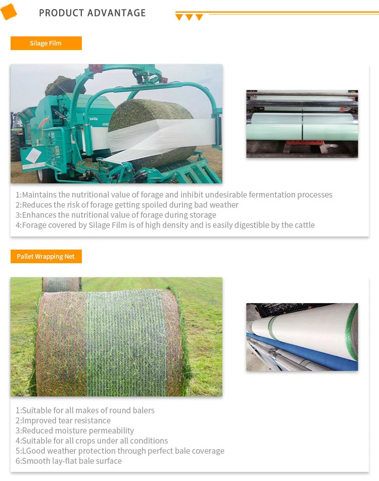 Stretch Pallet Bale Net Wrap Wrapping Agriculture Hay Bale Net Wrapping