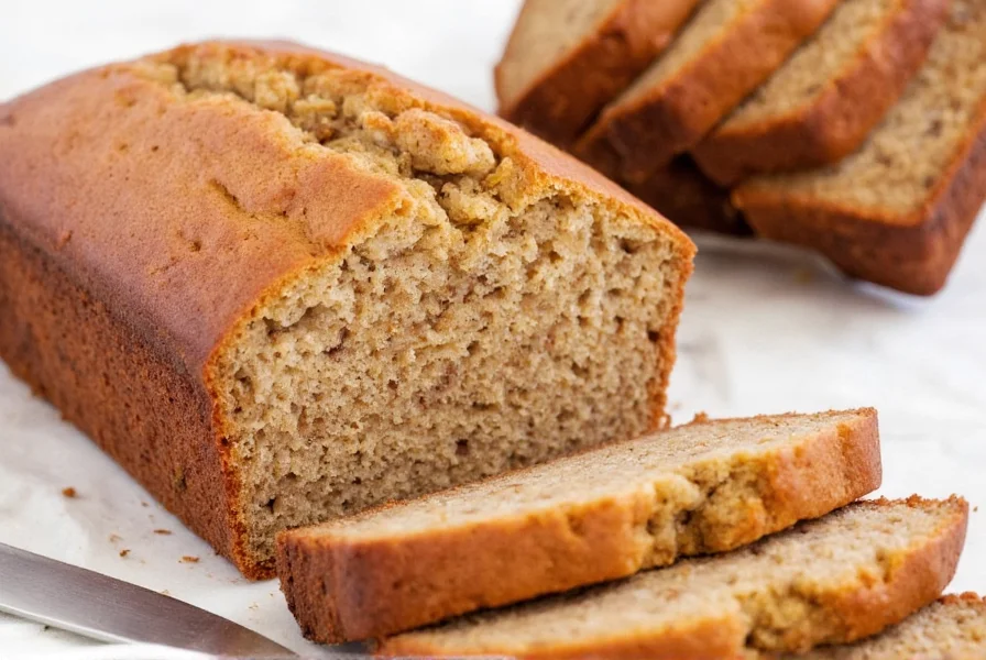 Perfectly baked cinnamon banana bread with golden crust and steam rising, sliced to show moist interior with cinnamon swirls