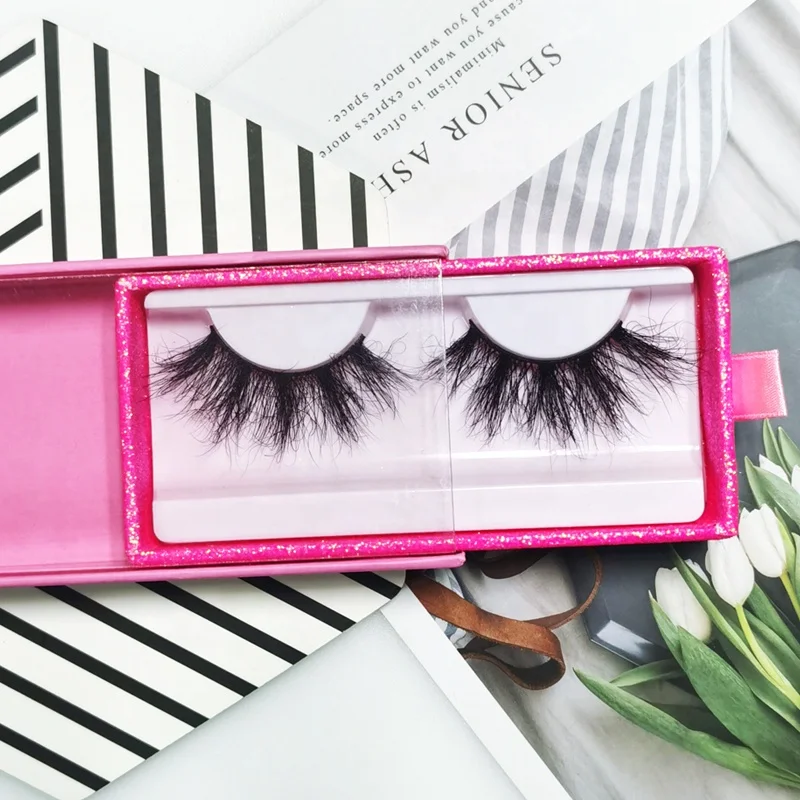 

Premium Custom Logo 25MM Mink Eyelashes 3d Mink Lashes with Private Label Packaging box