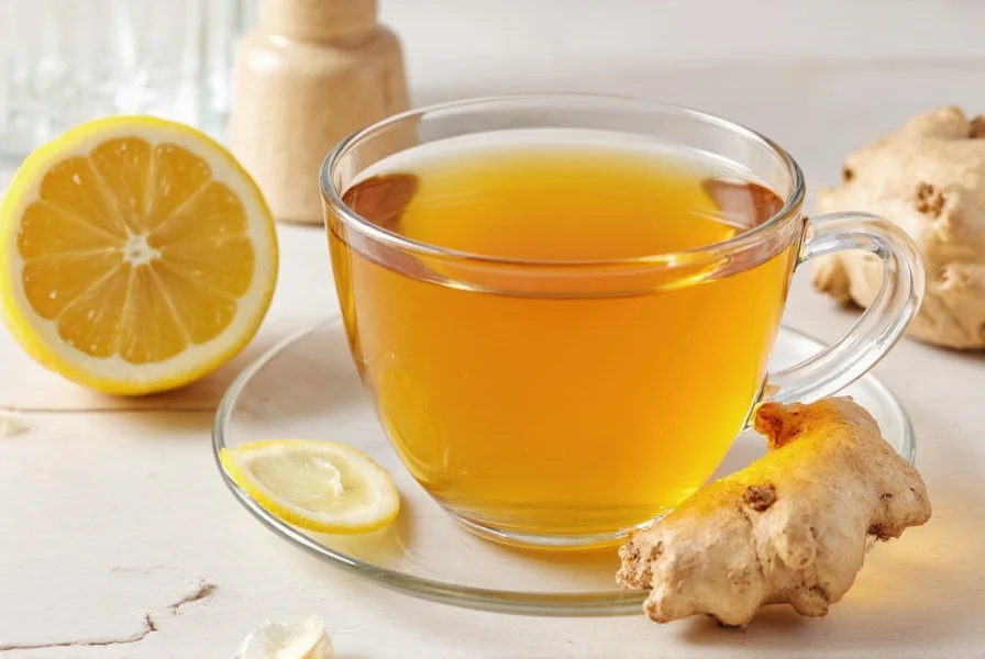 ginger root lemon and honey tea