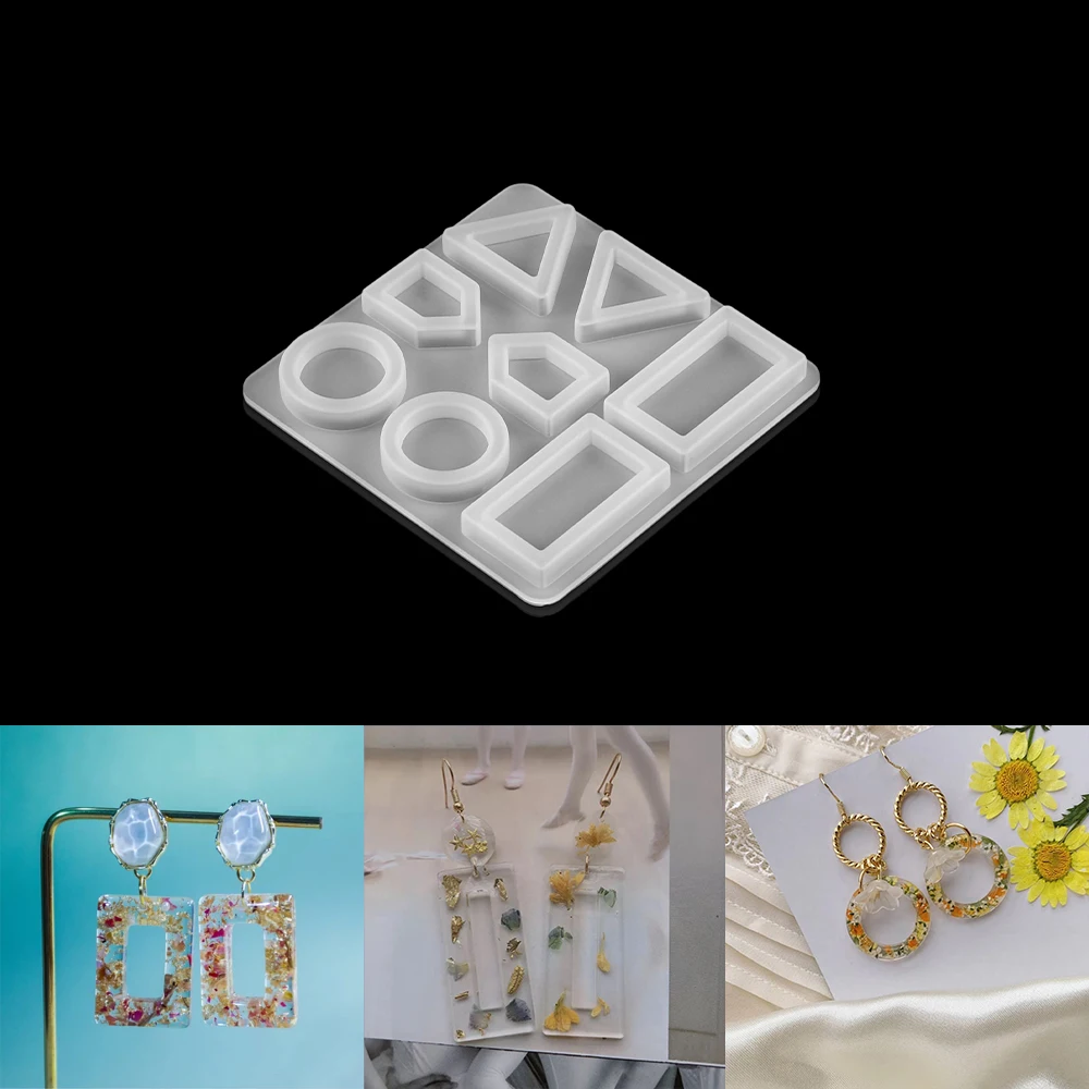 

Earrings Resin Mold Handmade Dangle earrings Silicone Mold UV Epoxy Moulds For DIY Jewelry Making Tools, As shown