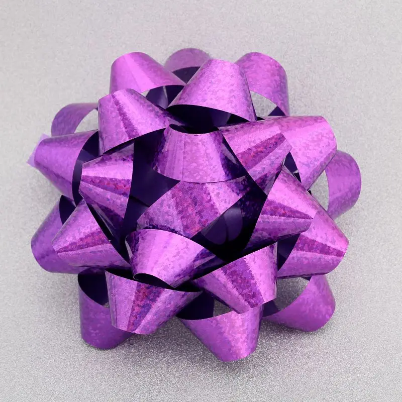 Sample Starbow Holographic Poly Material Star Ribbon Bows Star Bow By Machine For Gift ...