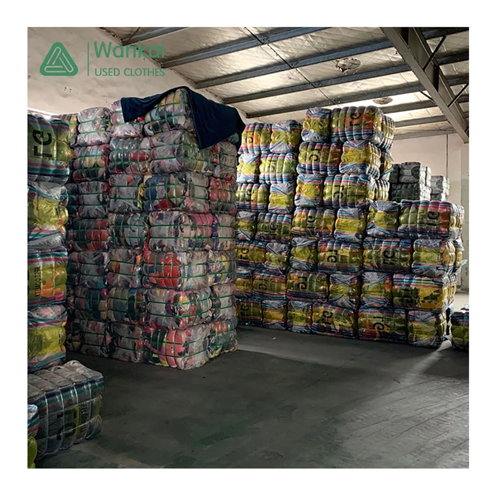

Wankai Apparel Manufacture Second Hand Clothing Mixed Bales, Hot Salling Satin Used Clothes Wholesale, Mixed color