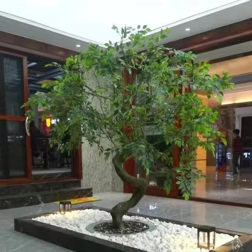 Customized 3m Fiberglass Artificial Pine Trees Plastic Decorative Fiberglass Plants Trees