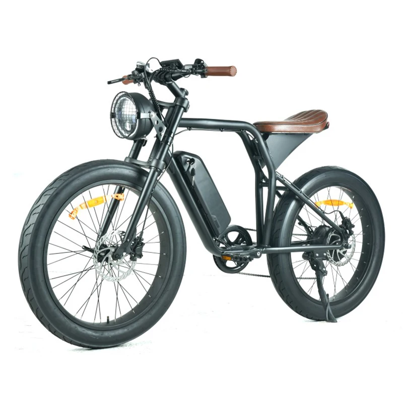 

48V 350W motor lithium battery power assisted 24"*3.0inch fat tire bicycle, Black
