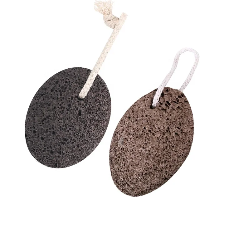 

Wholesale Foot Callus Remover Scrubber Brown Oval Shape Exfoliating Natural Earth Lava Pumice Stone, Brown,black,coffe,ect