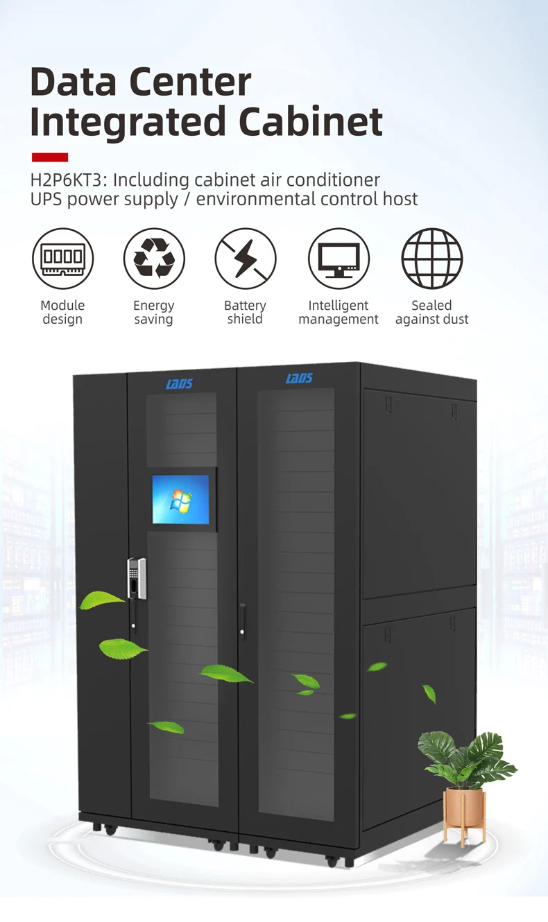 Data Center Integrated Cabinet With Ups Power & Cooling Systemn In One