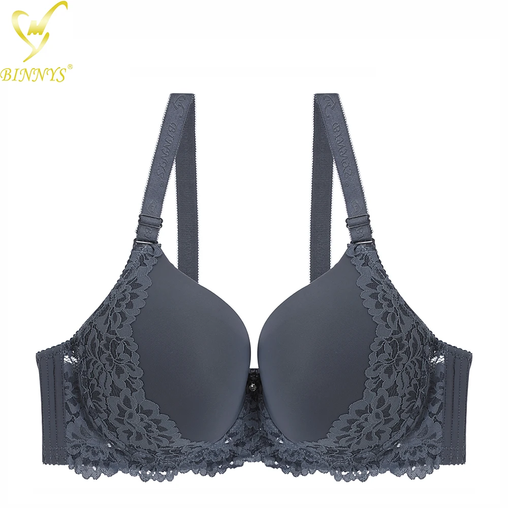 

BINNYS high quality 44D plus sizes big size lace full thin cup underwire women bra