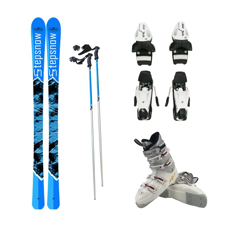 

Custom ski carbon pole boots binding and ski, Colors