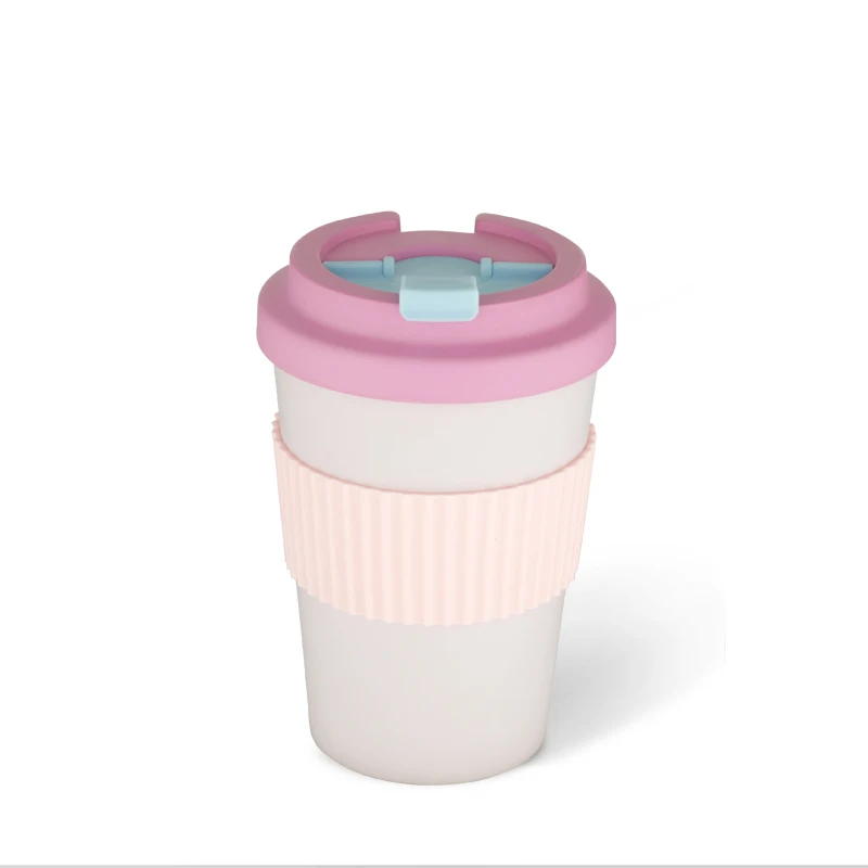 

480ml bamboo fiber lid BPA free melamine coffee cups bamboo fiber coffee mug