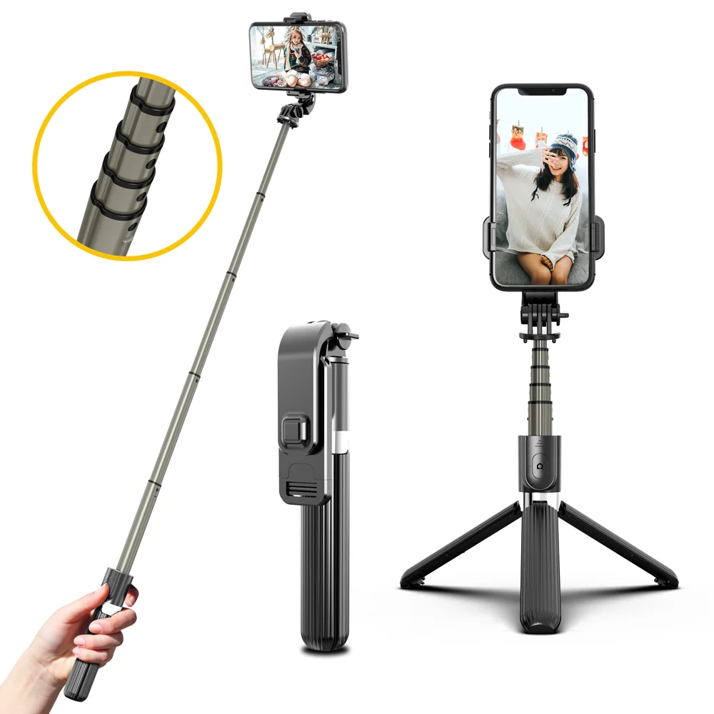 
Wireless Foldable Selfie Stick Tripod with Remote Controller for Smartphone 