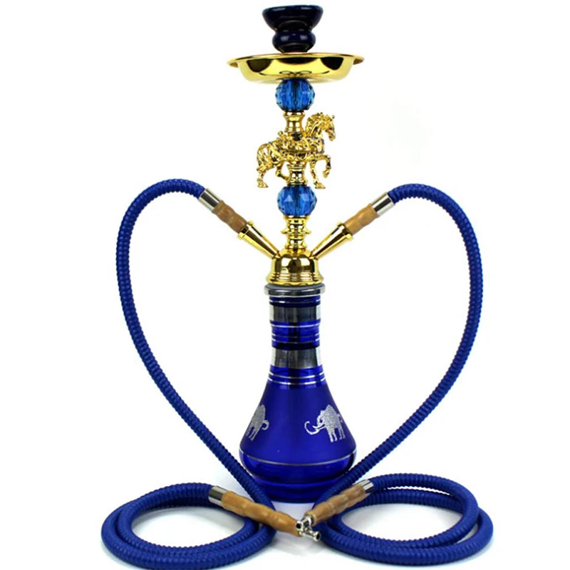 

Hookah Set 2 Hose Removable Easy to Carry Easy to Clean and Store Family Bar Club Party Outdoor Cafe Arab Hookah Set, Mix colors