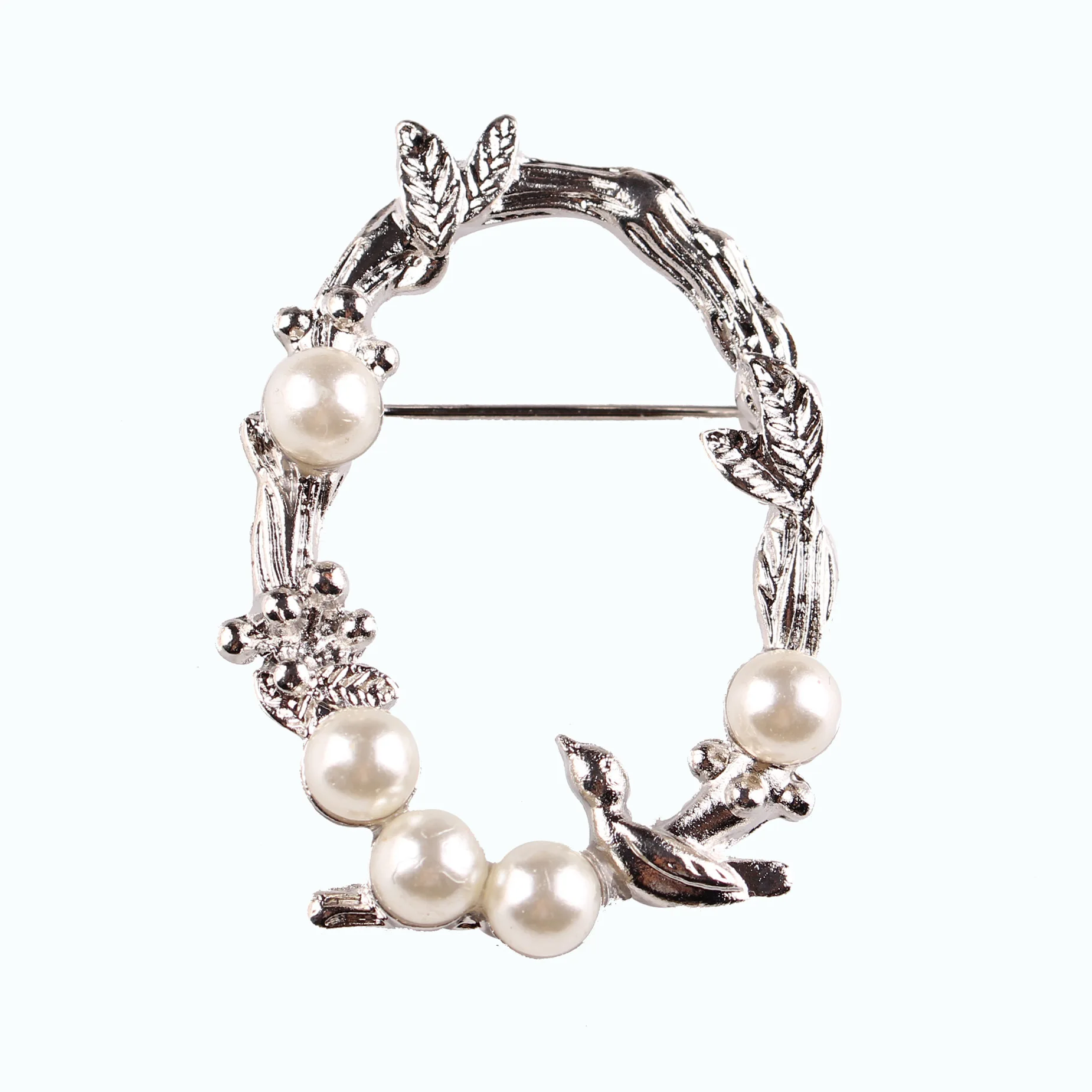 

Girlfriend Gift Metal Zinc Alloy Stock Indian Jewelry Pearl Bird And Branch Brooch For Clothes