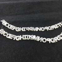 

SP4195 Fashion Initial Jewelry Supplies Cabochons White Mother of Pearl Shell 26 Alphabet Letter Initial Charm Beads