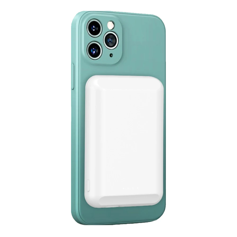 

Latest Qi Wireless Charging Portable Ring Holder Powerbank Mini Magnetic Charger Ultra Compact Power Bank, White/blue/pink/black