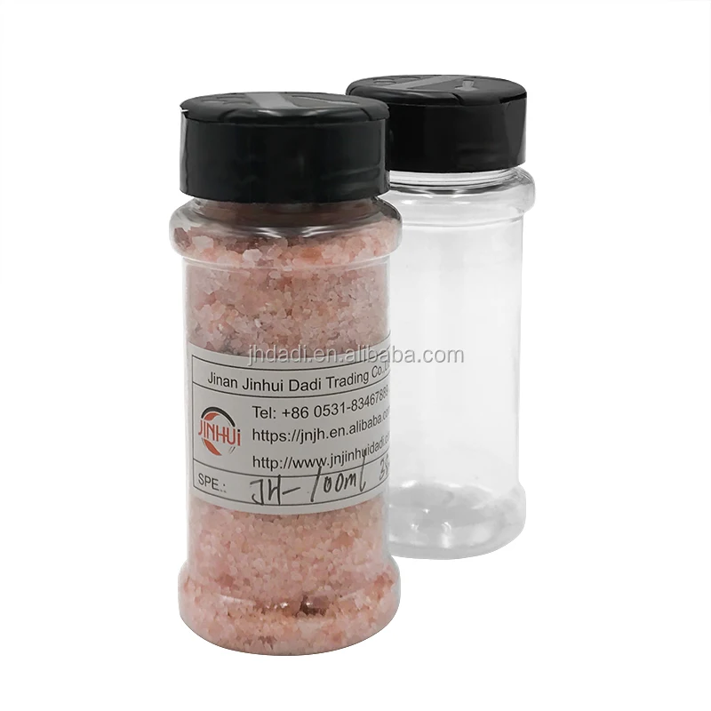

Salt Pepper Shaker Dispenser Plastic Spice Bottles Jars PET With Seal Lids