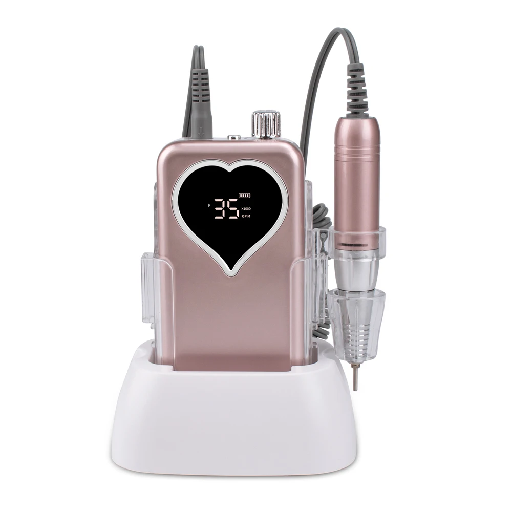 

Misbeauty Rechargeable Portable Electrical Drilling Machines Rose Gold Power Nail Drill Machine 35000rpm for Professional Salon