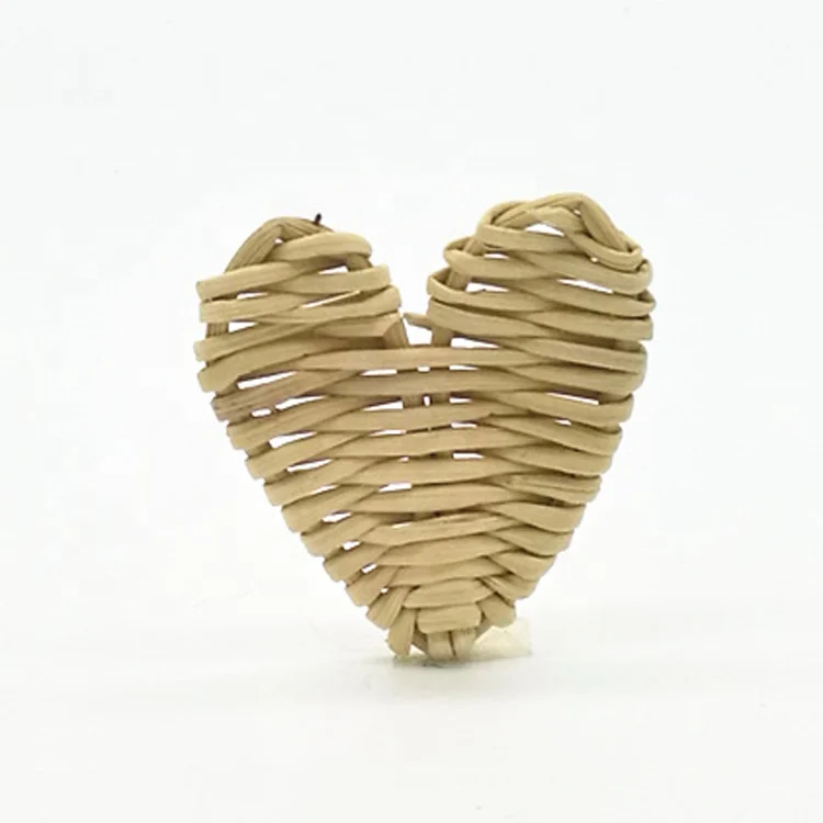 

Wholesale DIY Heart Shaped Rattan Findings For Jewelry Earrings Making