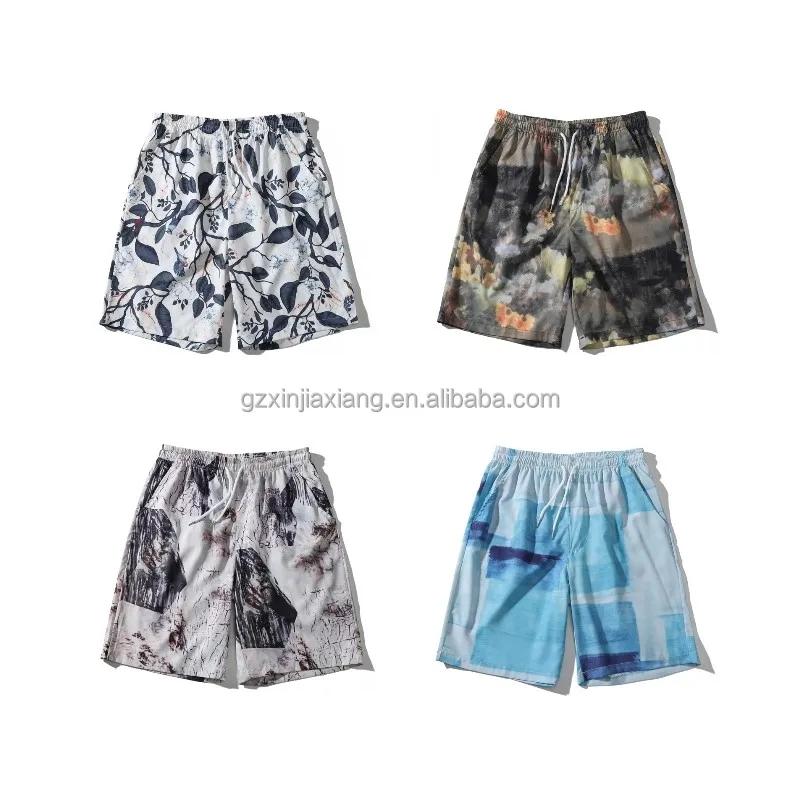

Wholesale Beach Trousers Customize Logo Large size shorts for men fashion summer 5 minute loose quick-dry men beach pants