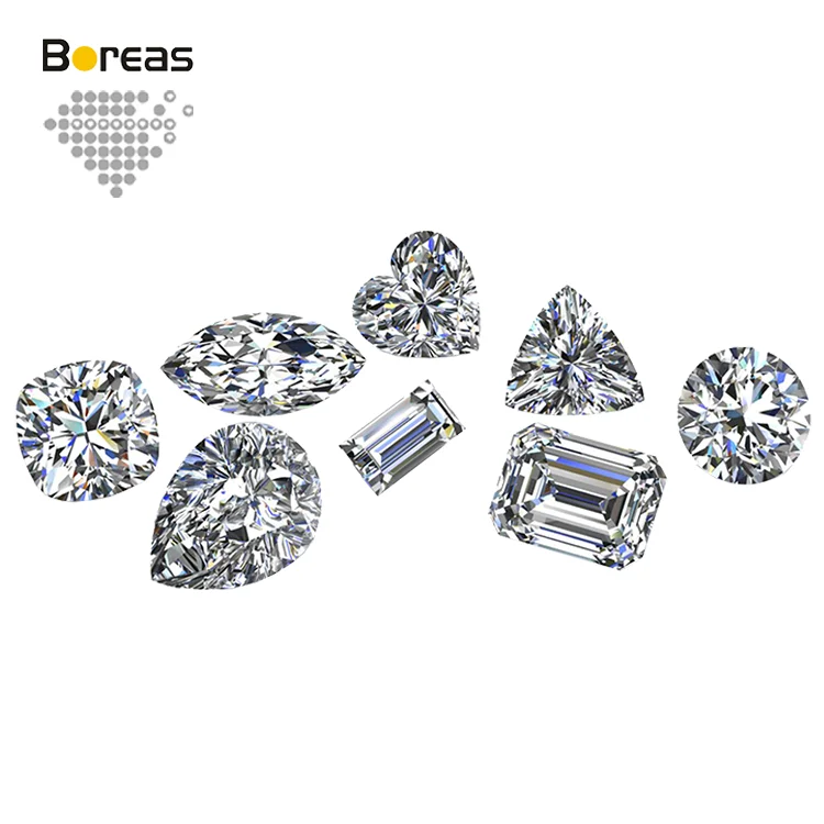 

China Factory pure white synthetic wholesale moissanite stones For Jewelry