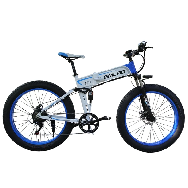 

1000W Motor EBike 26x4.0 inch Fat tire Electric Folding Bicycle with 14AH $amsung Lithium Battery Electric Bike