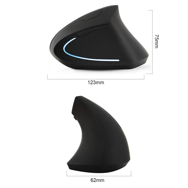 
Hot Selling 2.4G Wireless Ergonomic Optical USB Gaming Vertical Mouse With 3 Adjustable DPI 