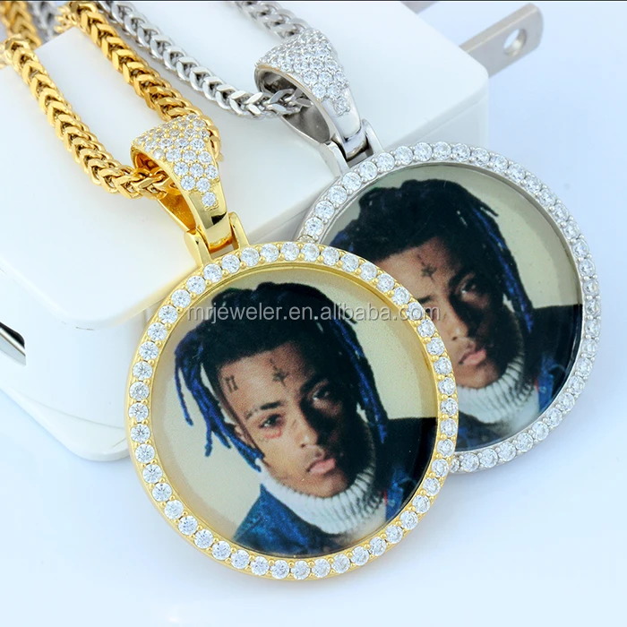 

18K gold plating Prong set hiphop picture pendant, 14k 18k