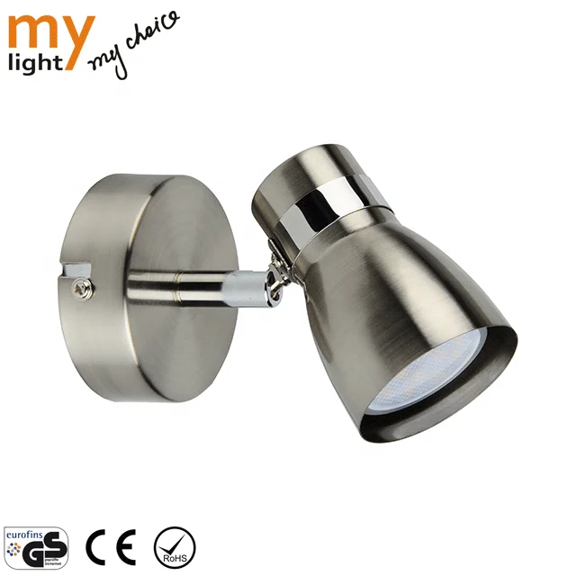 
LED mini spotlight with GU10 bulb 5W 3000k in satin nickel 