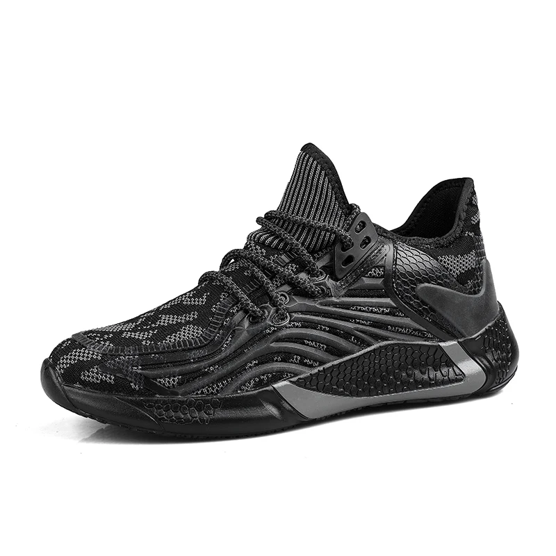 

New design breathable men shoes sport, Black white grey