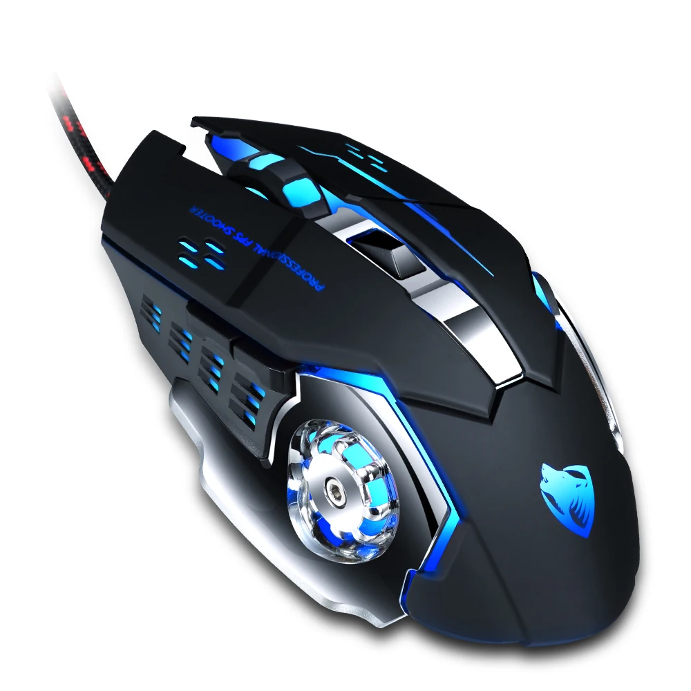 

Ergonomic V6 E-Sports game mechanical mouse 4-color LED Backlight Gamimg Mouse for Computer Gamer