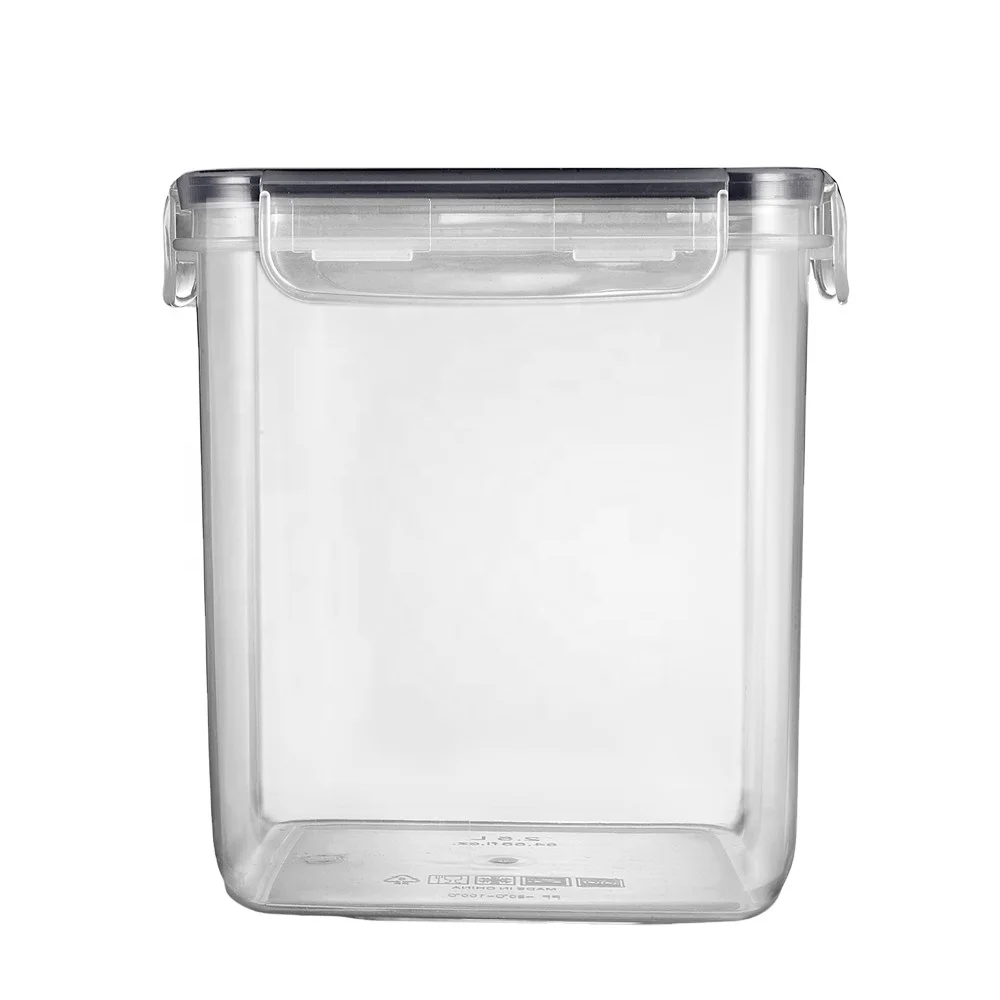 

Good Quality Customized 5.2L PP Airtight Plastic Dishwasher safe Food Storage Container Box With Lid