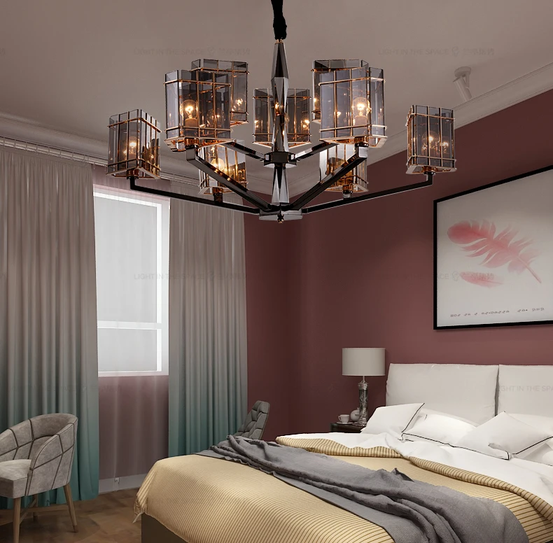 Carbon Steel Living Room Black Chandelier Pendant Light Lamp Buy