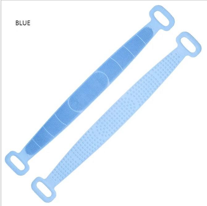 

Silicone bath towel long strip rub back towel double-sided bathing and bathing artifact